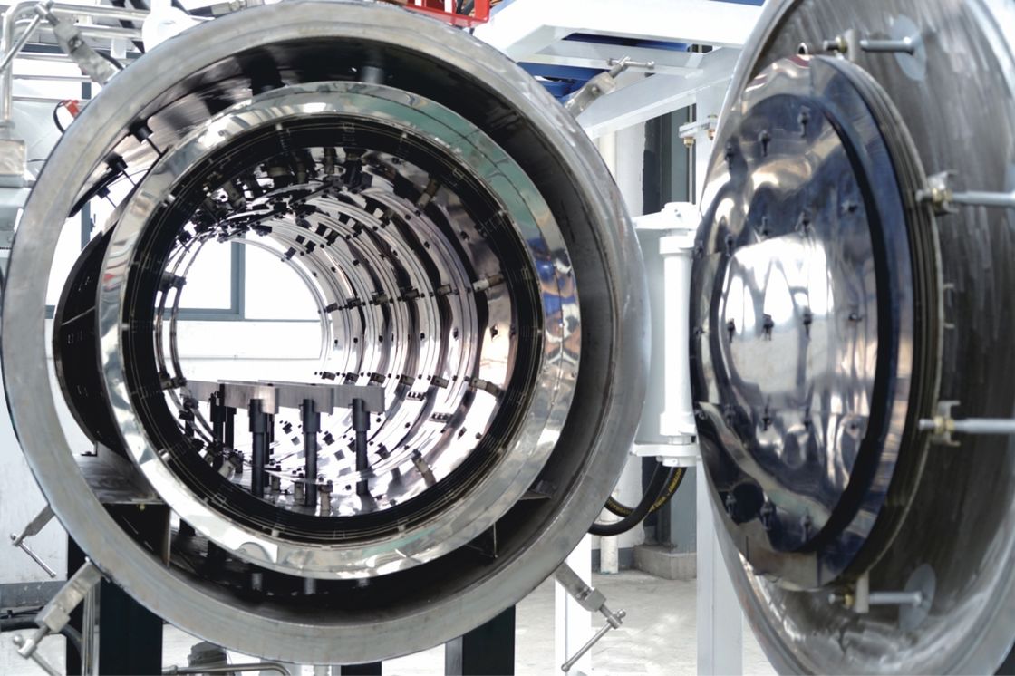 মলিবডেনাম হিটিং এলিমেন্ট এবং 300mm × 300mm × 900mm ওয়ার্কিং জোন সহ 220KVA ধাতু সিন্টারিং চুলা